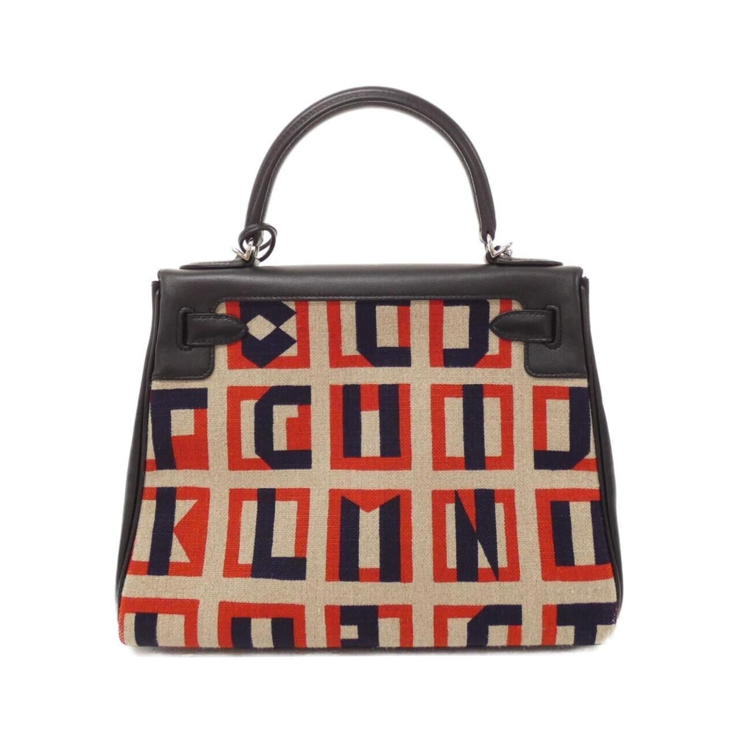 Hermes Black Blue Indigo Capucine Swift Leather Handbag ( )