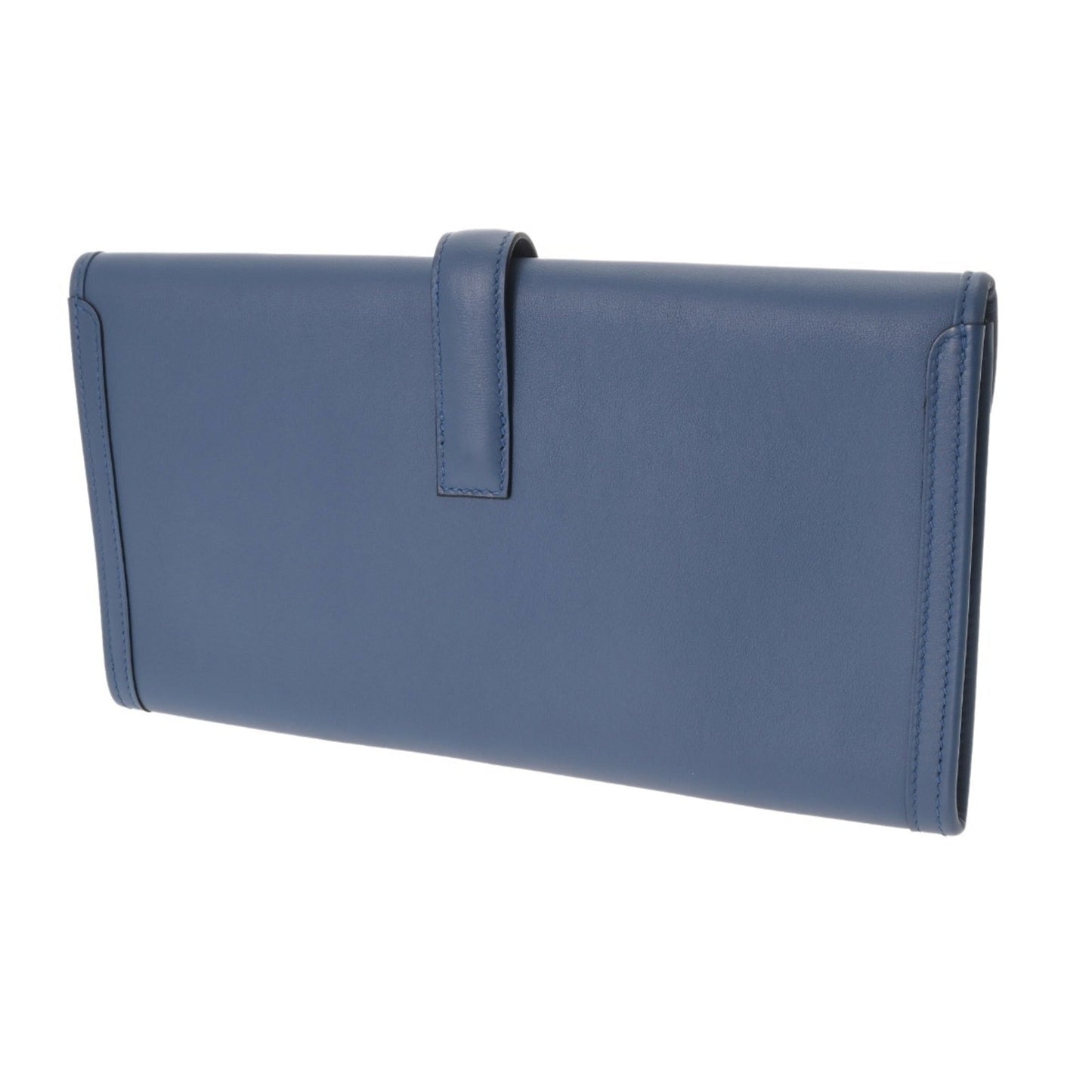 Hermes Blue Agate Swift Leather Clutch Bag ( )