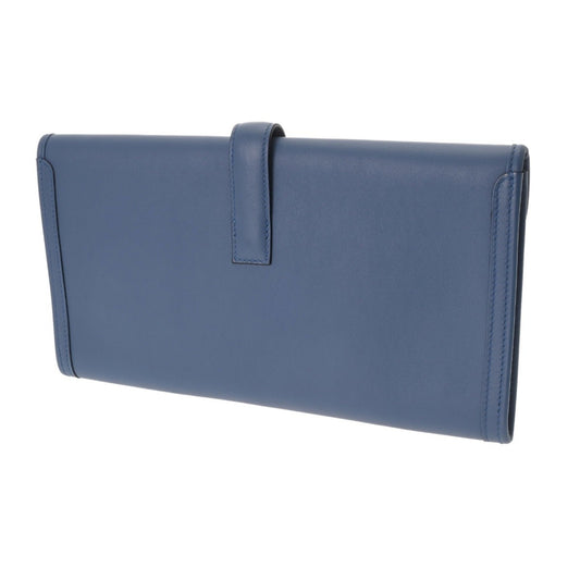 Hermes Blue Agate Swift Leather Clutch Bag ( )