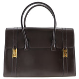 Hermes Drag Brown Box Calf Leather Handbag ( )