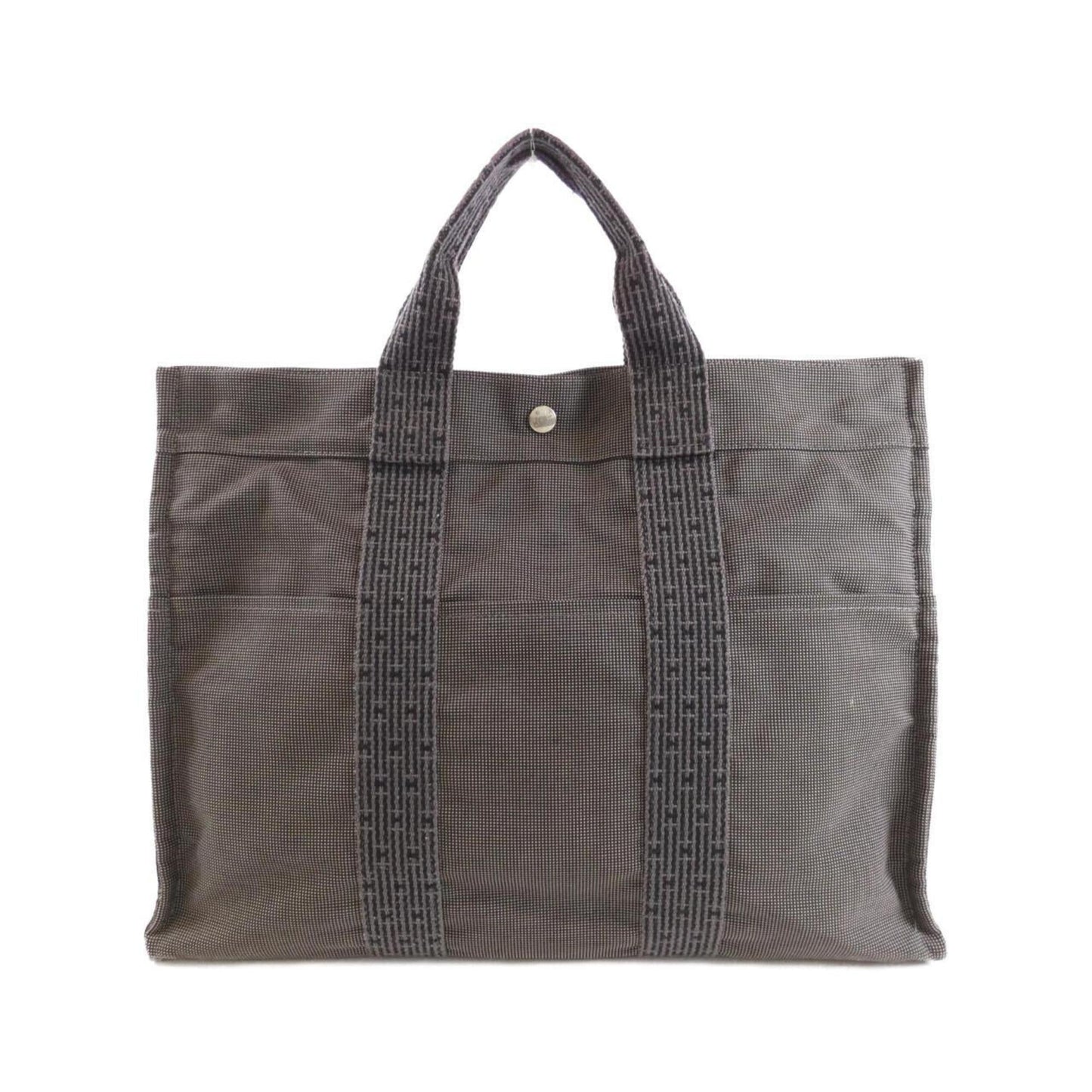 Hermes Black Canvas Handbag ( )
