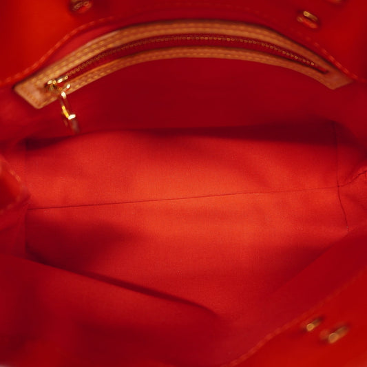 LOUIS VUITTONAuth  Monogram Vernis Lead PM M91088 Women's Handbag Rouge