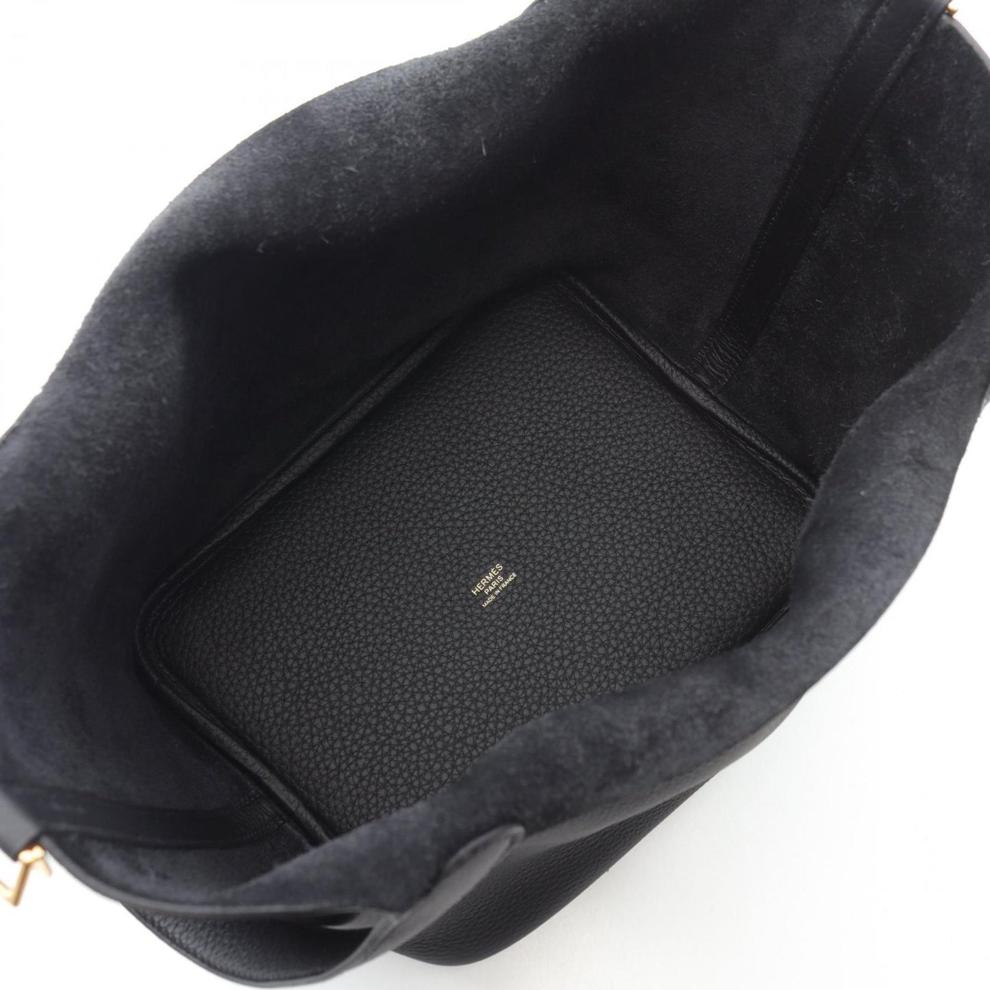 Hermes Black Taurillon Clemence Leather Handbag ( )