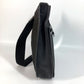 Hermes Black Leather Canvas Pochette Shoulder Bag ( )