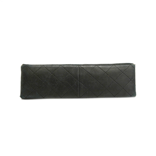CHANEL Matelasse W Flap W Chain Lambskin Women's Leather Shoulder Bag Black