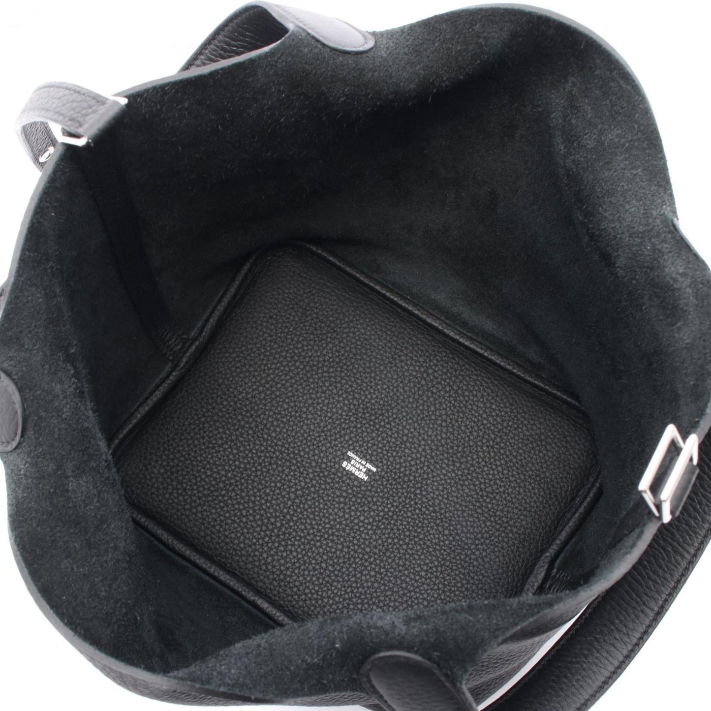 Hermes Black Taurillon Clemence Leather Handbag ( )