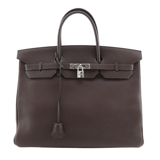 Hermes Brown Togo Leather Handbag ( )