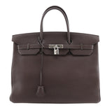 Hermes Brown Togo Leather Handbag ( )