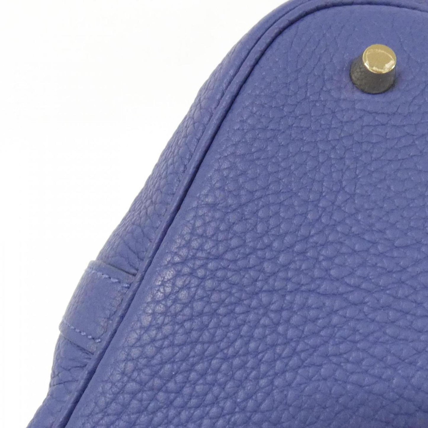 Hermes Blue Taurillon Clemence Leather Handbag ( )