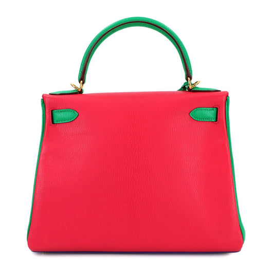 Hermes Bougainvillier Mint Green Chevre Leather Handbag Shoulder Bag ( )