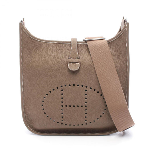 Hermes Brown Taurillon Clemence Leather Shoulder Bag ( )