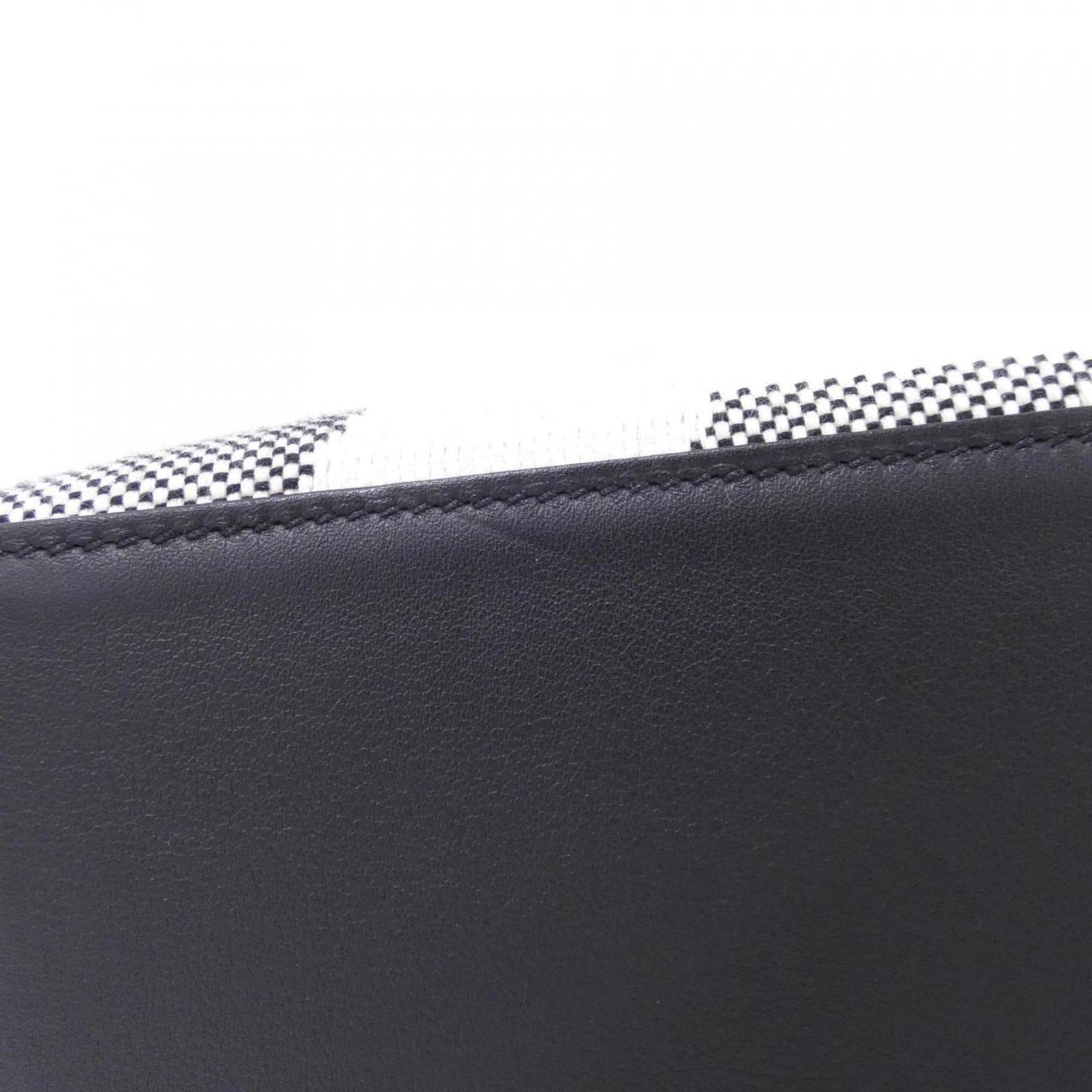 Hermes Black Ecru Toile H Swift Leather Handbag ( )