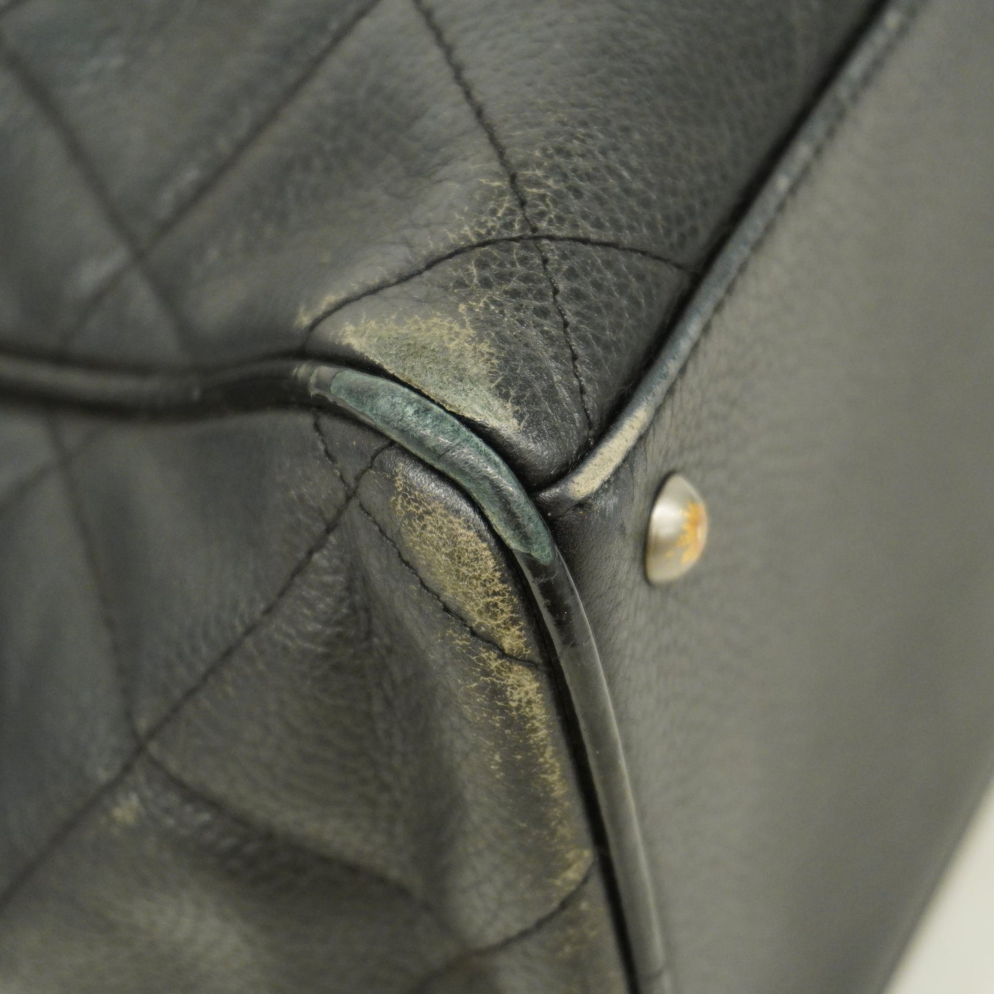 CHANEL   Matelasse Handbag Women's Caviar Leather Handbag Black