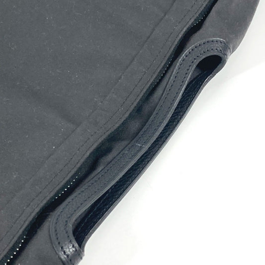 Hermes Black Canvas Handbag Tote Bag ( )