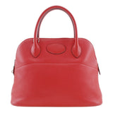 Hermes Bolide Red Color Taurillon Clemence Leather Handbag ( )