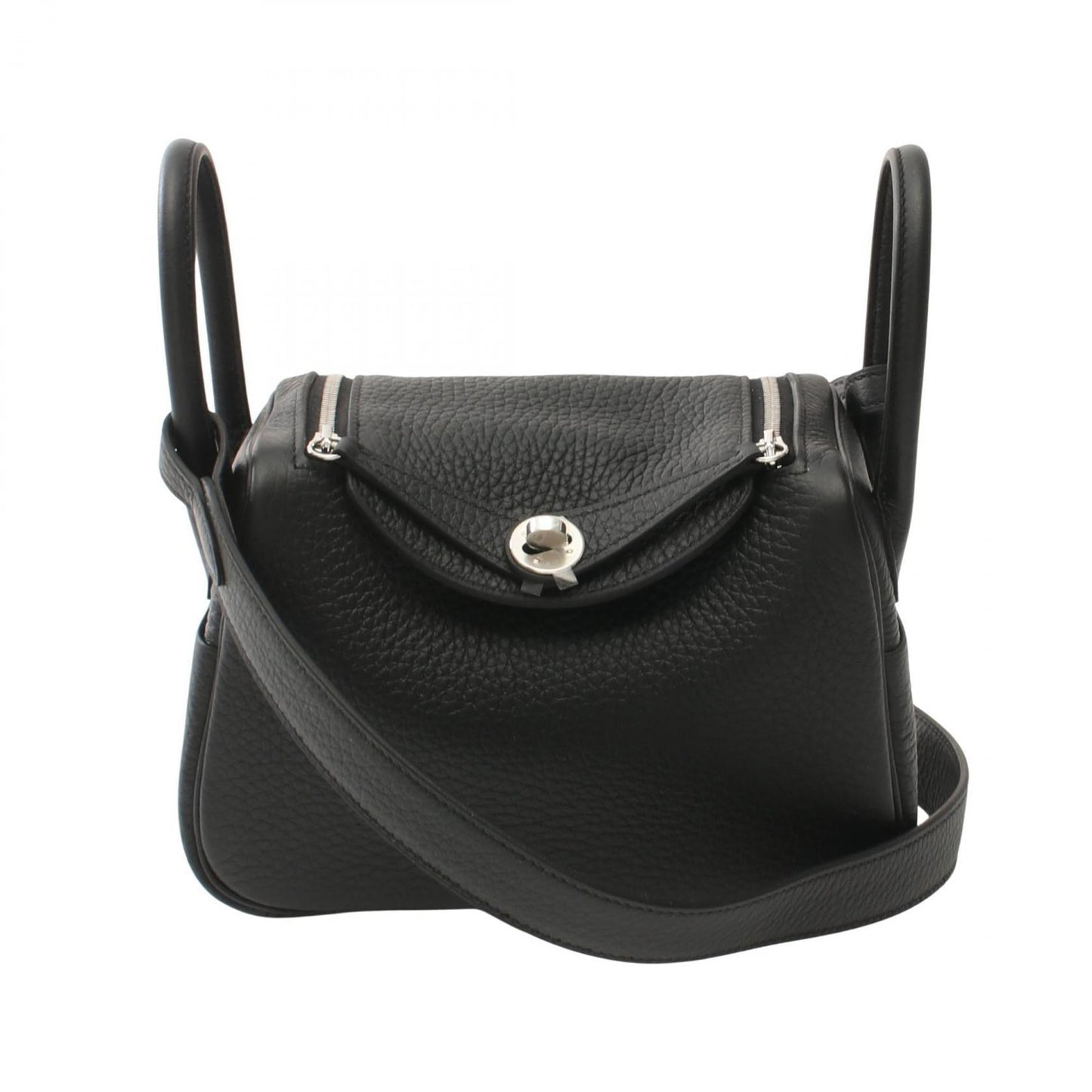 Hermes Black Taurillon Clemence Leather Shoulder Bag ( )