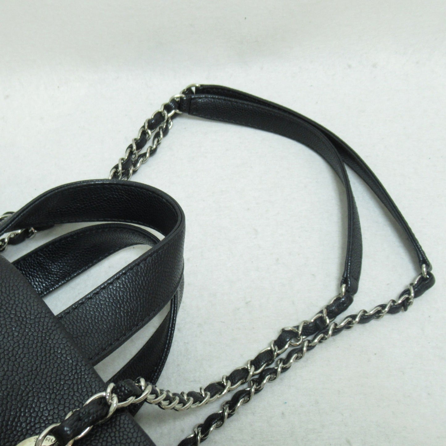 CHANEL 2way shoulder bag Black Caviar Skin [Grained Calf] Soft caviar