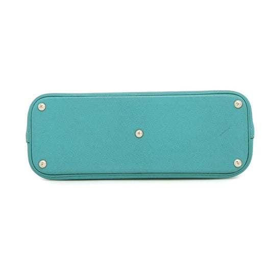Hermes Bolide Blue Chevre Myzore Leather Handbag ( )