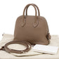 Hermes Bolide Etoupe Gray Leather Handbag ( )