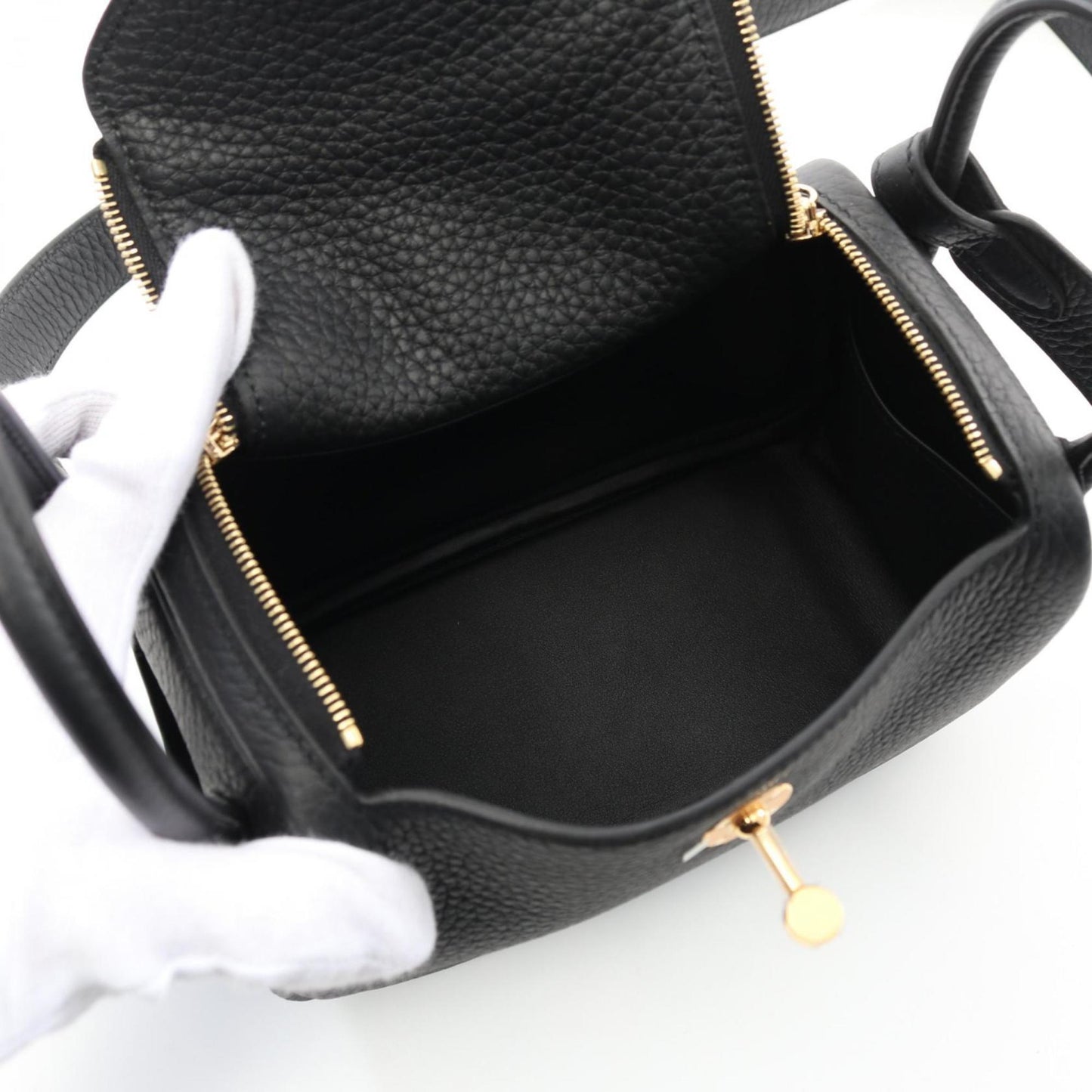 Hermes Black Togo Leather Shoulder Bag ( )