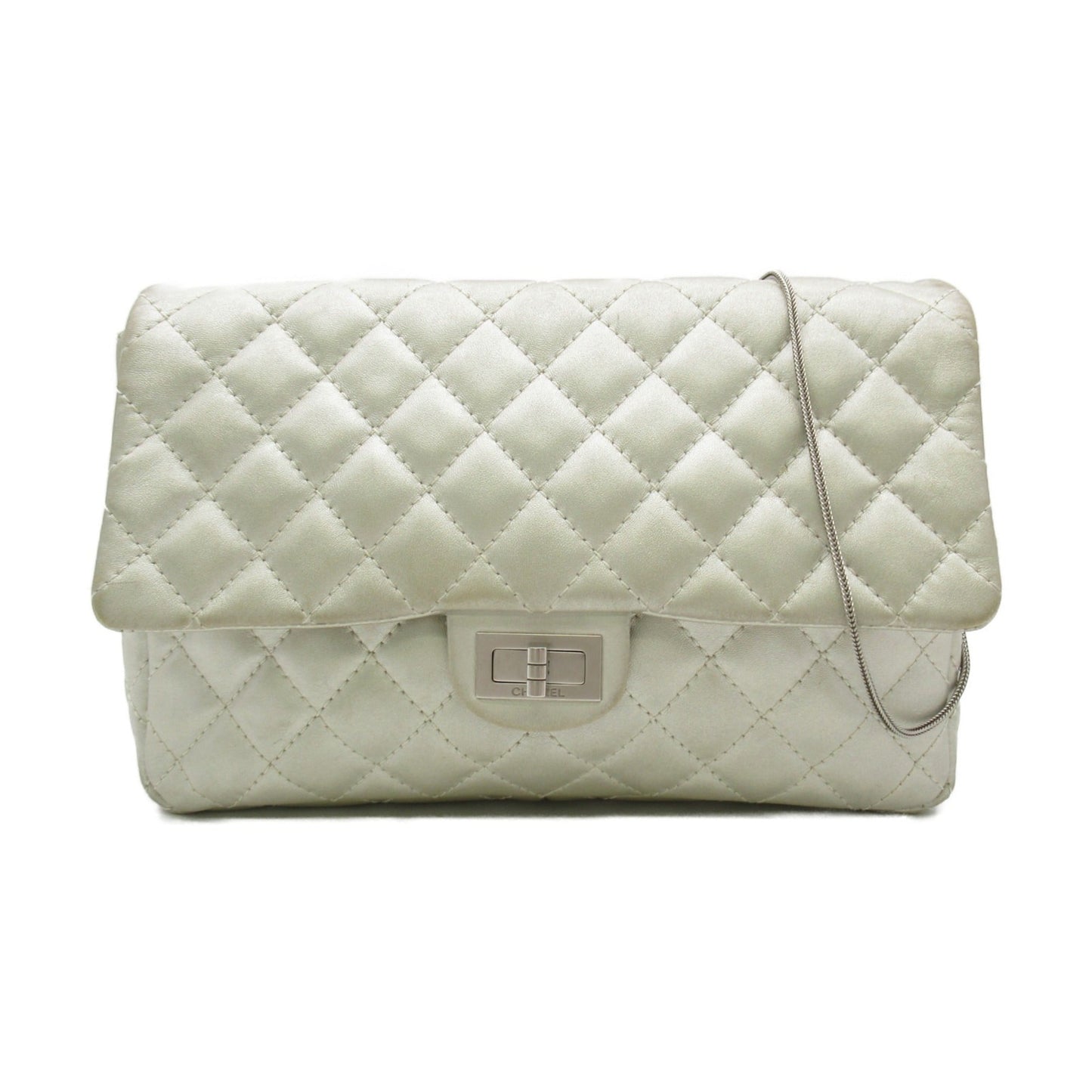 CHANEL 2.55Matelasse ChainShoulder Bag Silver Lambskin [sheep leather]