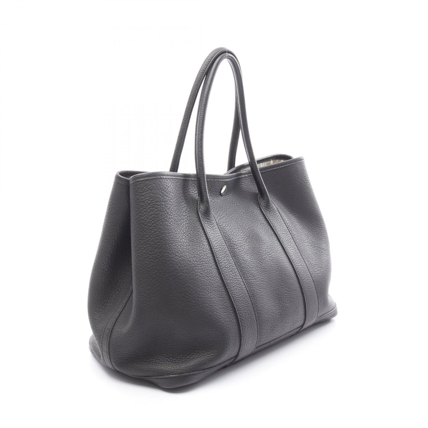 Hermes Black Taurillon Clemence Leather Tote Bag ( )