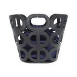 Hermes Black Navy Silk Handbag ( )