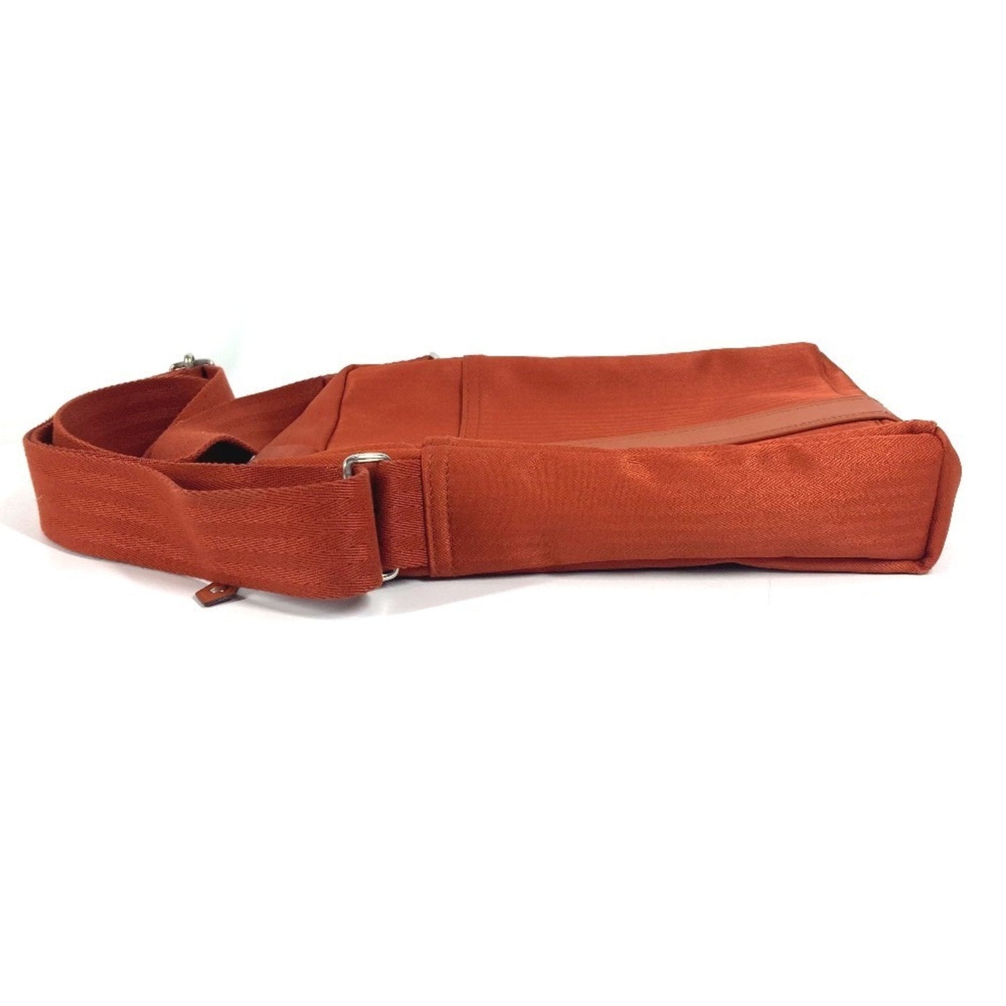 Hermes Acapulco Orange Nylon Canvas Pochette Shoulder Bag ( )
