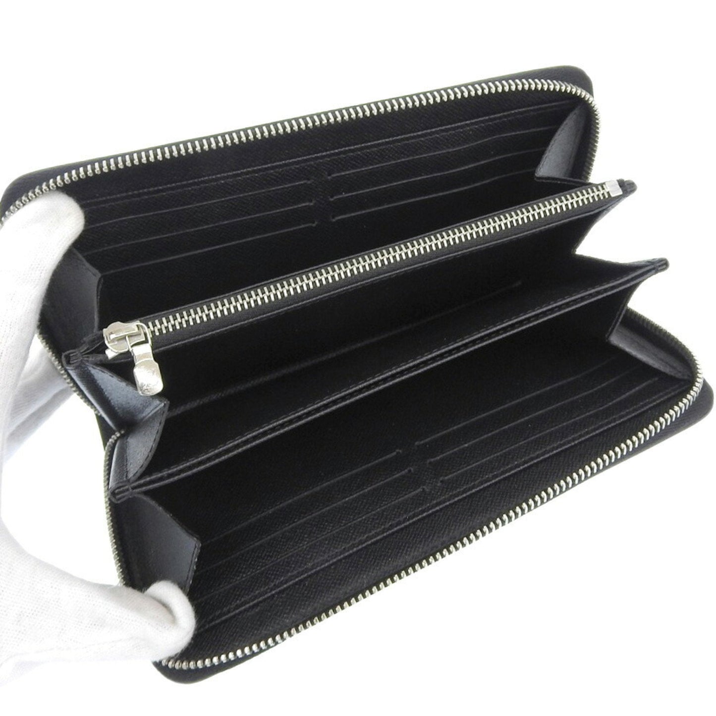 LOUIS VUITTON Zippy Wallet Long M61857 Epi Leather Noir Black MI1137 Unisex