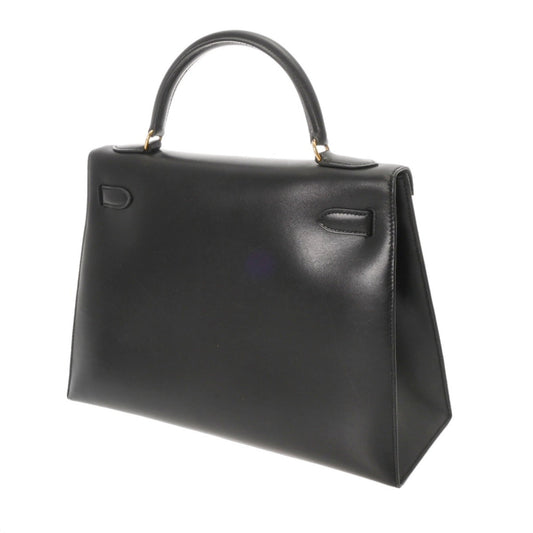 Hermes Black Box Calf Leather Handbag ( )