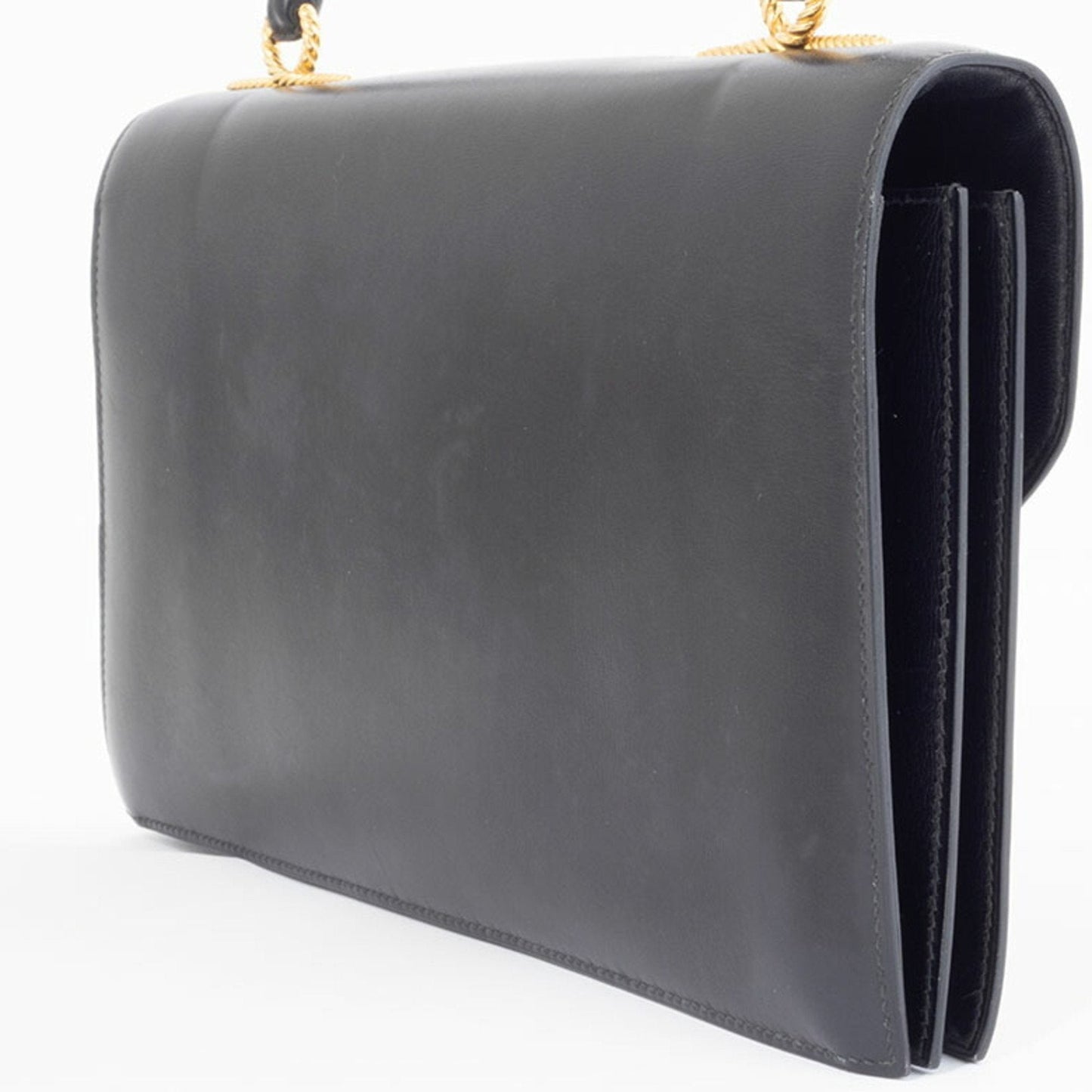 Hermes Black Box Calf Leather Handbag ( )