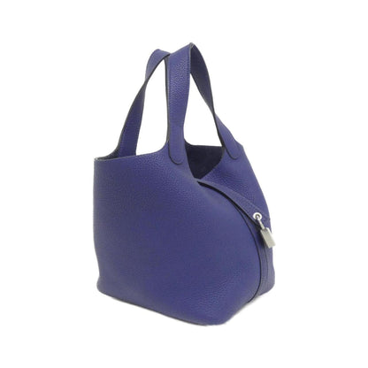 Hermes Blue Taurillon Clemence Leather Handbag ( )
