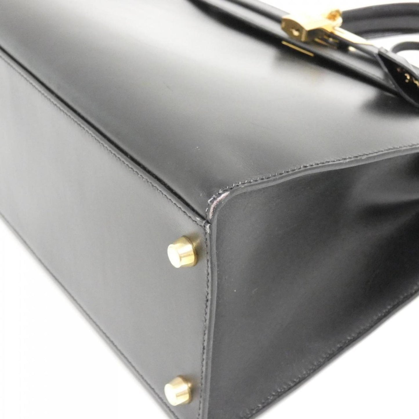 Hermes Black Box Calf Leather Handbag ( )