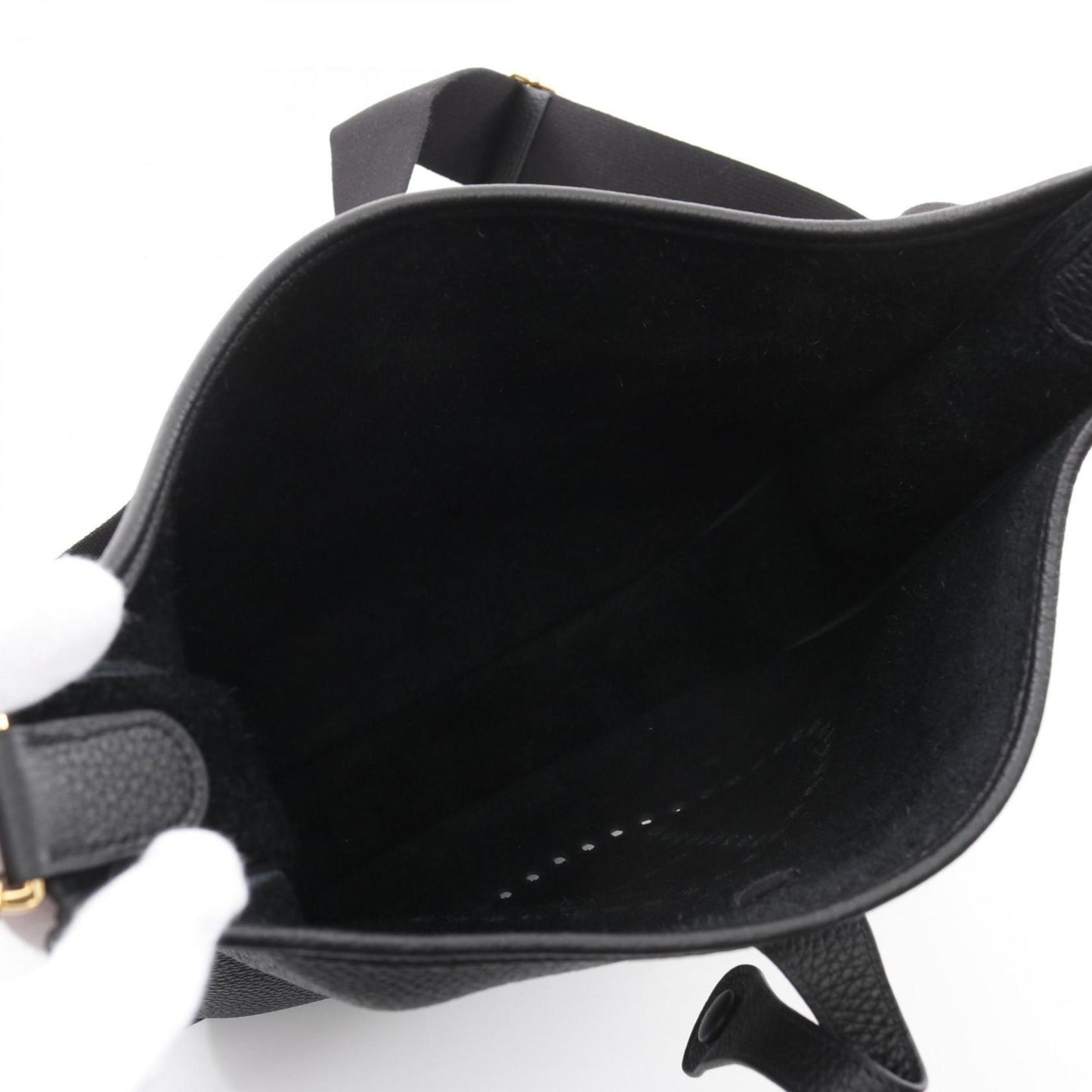 Hermes Black Taurillon Clemence Leather Shoulder Bag ( )