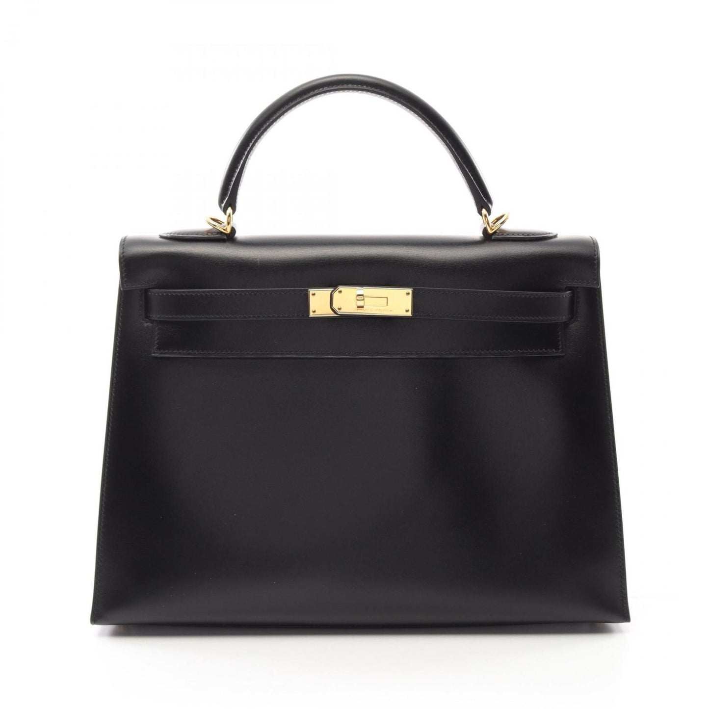 Hermes Black Box Calf Leather Handbag ( )