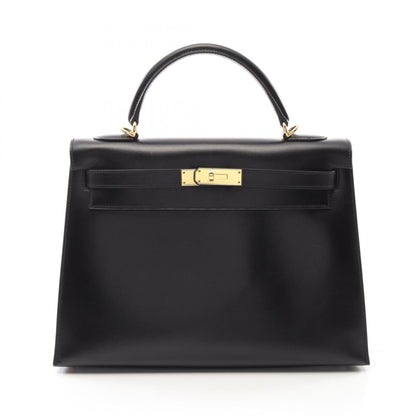 Hermes Black Box Calf Leather Handbag ( )