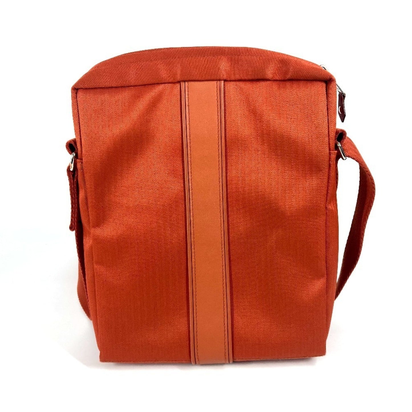 Hermes Acapulco Orange Nylon Canvas Pochette Shoulder Bag ( )