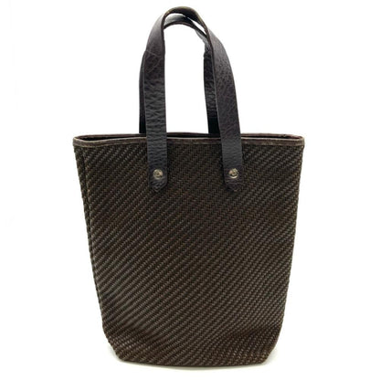 Hermes Ahmedabad Brown Leather 50% Polyester 50% Tote Bag ( )
