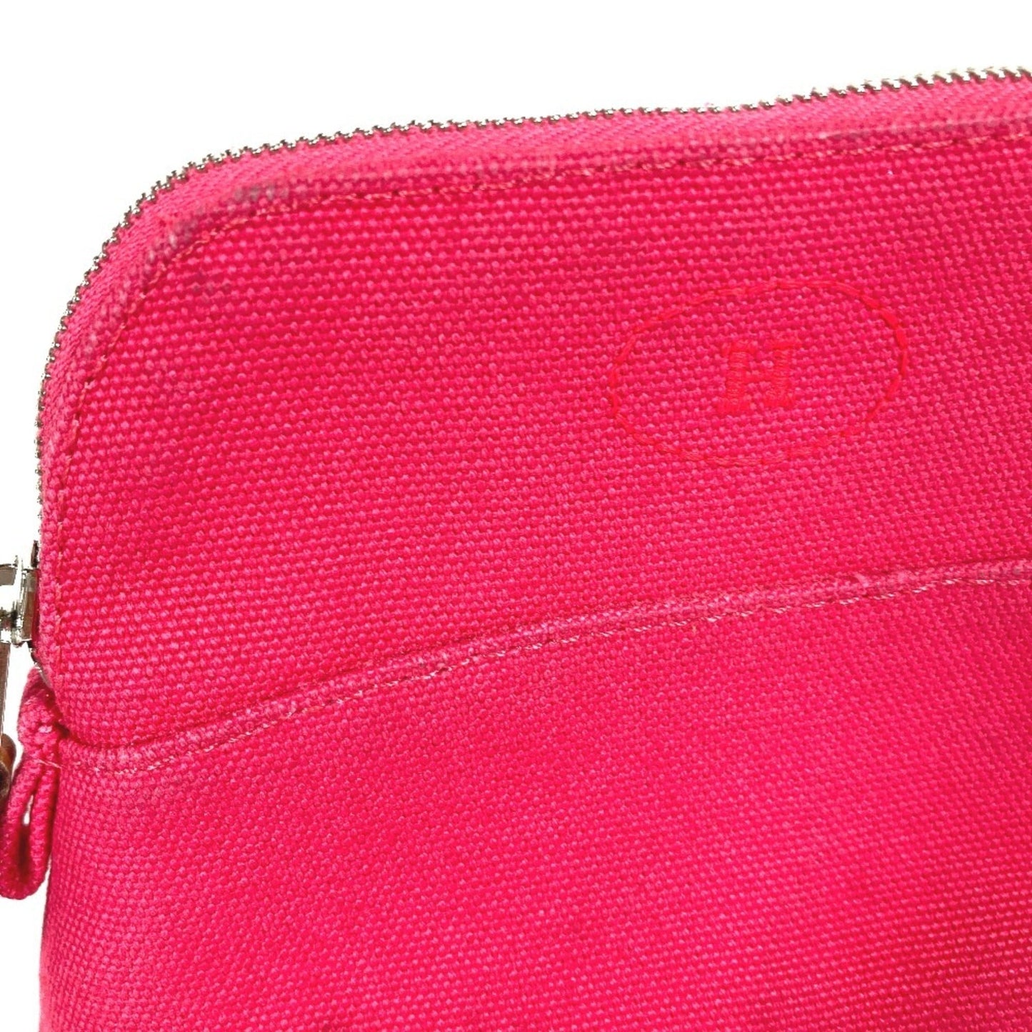 Hermes Bolide Pink Canvas Pouch ( )