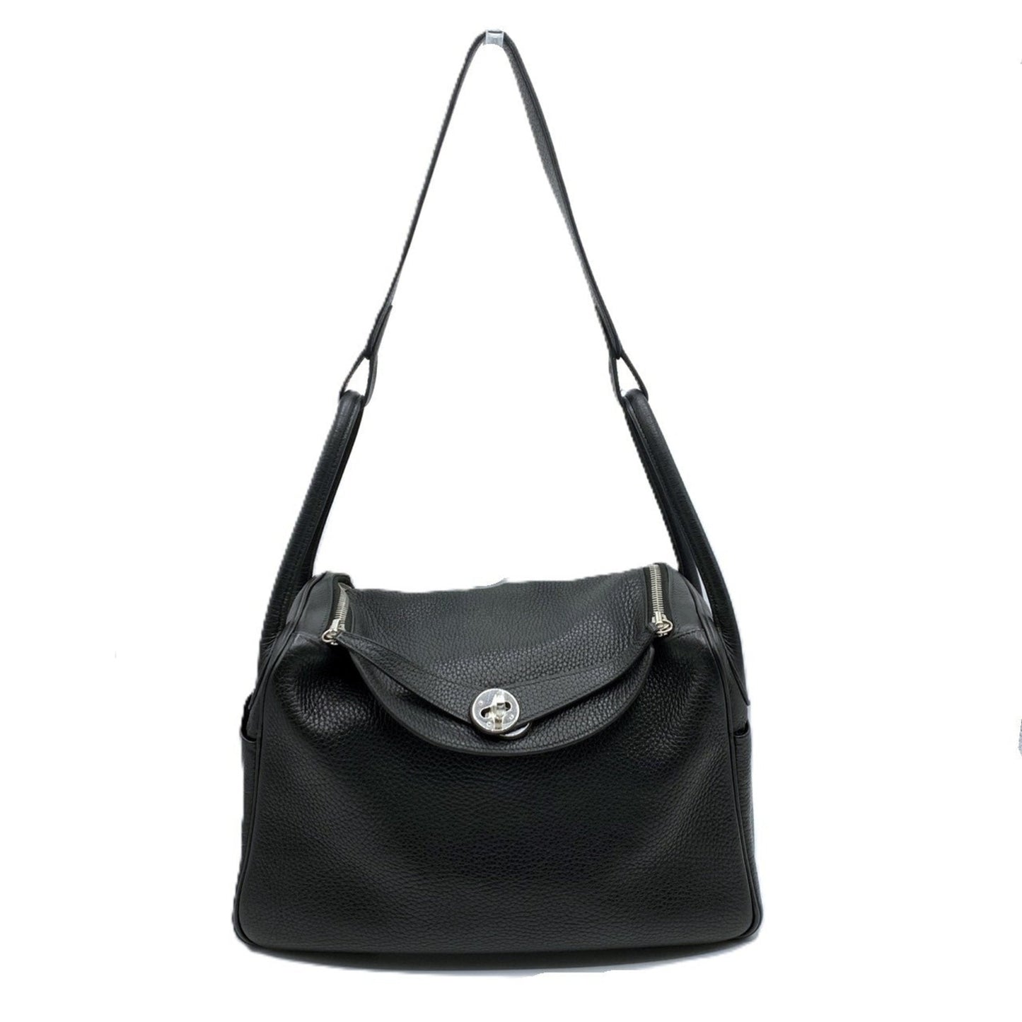 Hermes Black Taurillon Clemence Leather Shoulder Bag ( )