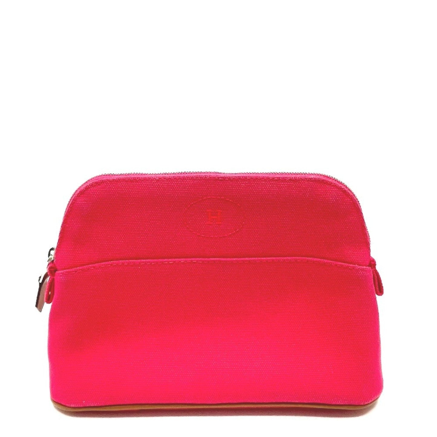 Hermes Bolide Pink Canvas Pouch ( )