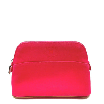 Hermes Bolide Pink Canvas Pouch ( )