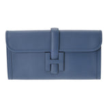 Hermes Blue Agate Swift Leather Clutch Bag ( )