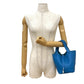 Hermes Blue Taurillon Clemence Leather Handbag Tote Bag ( )