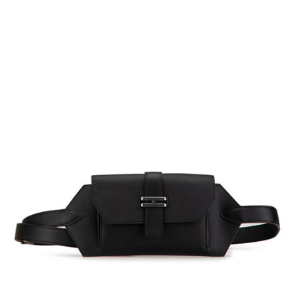 Hermes Black Swift Leather Epsom Leather Fanny Pack ( )