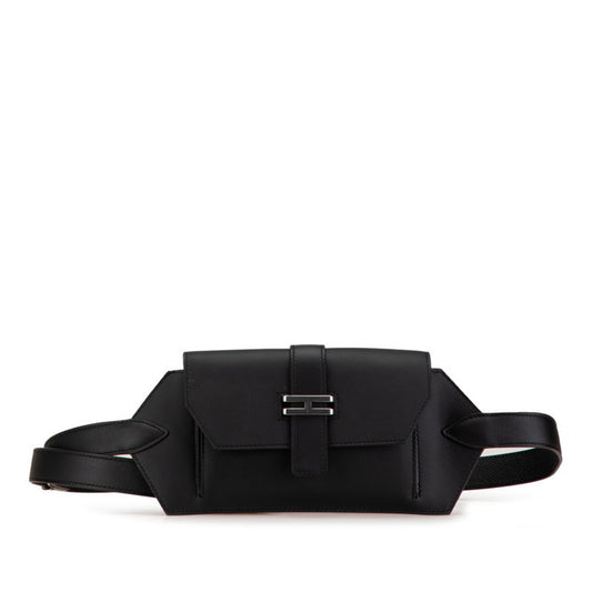 Hermes Black Swift Leather Epsom Leather Fanny Pack ( )