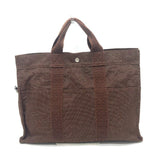 Hermes Brown Canvas Handbag Tote Bag ( )