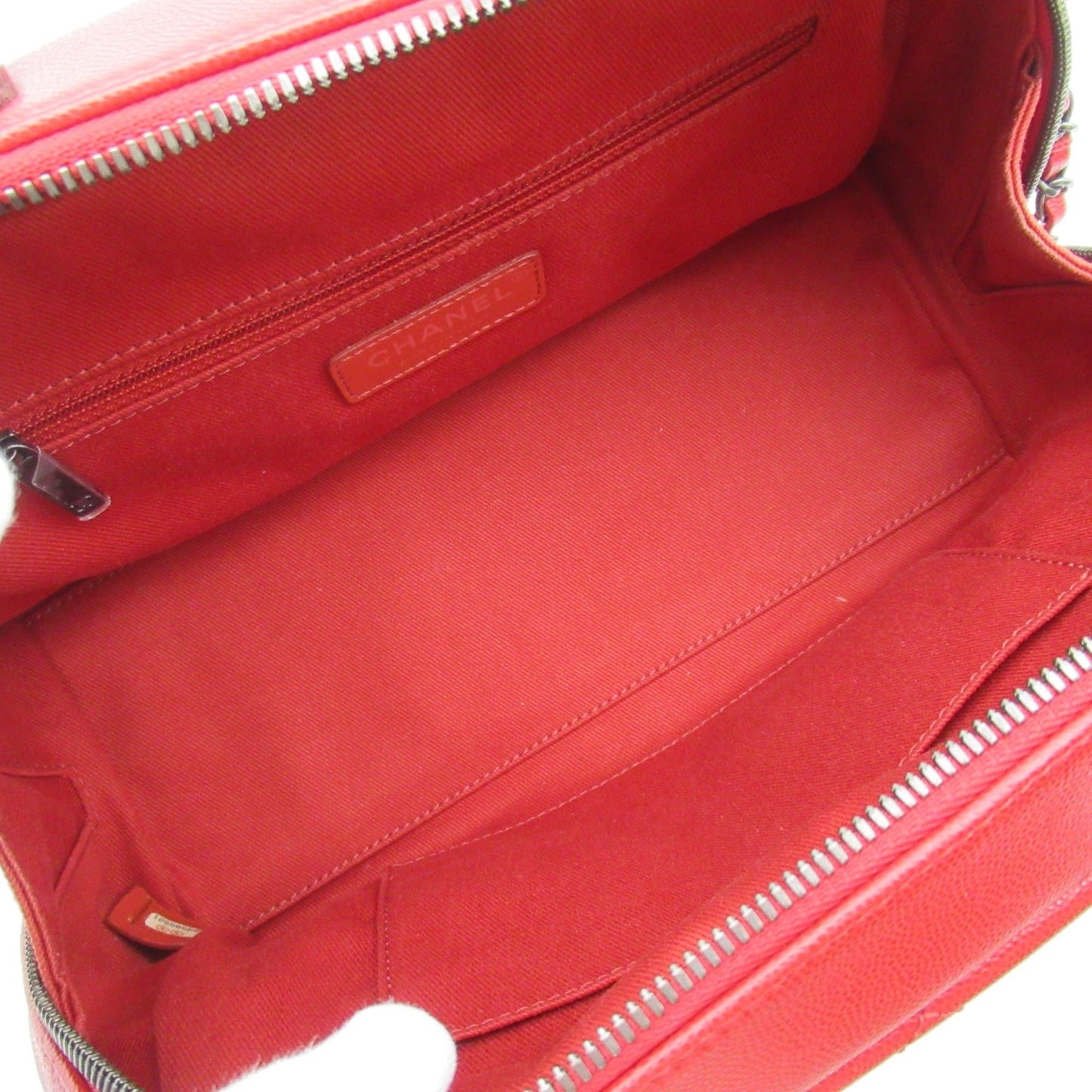 CHANEL 2way Boston bag Red Caviar Skin [Grained Calf]