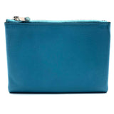 Hermes Blue Leather Pouch ( )