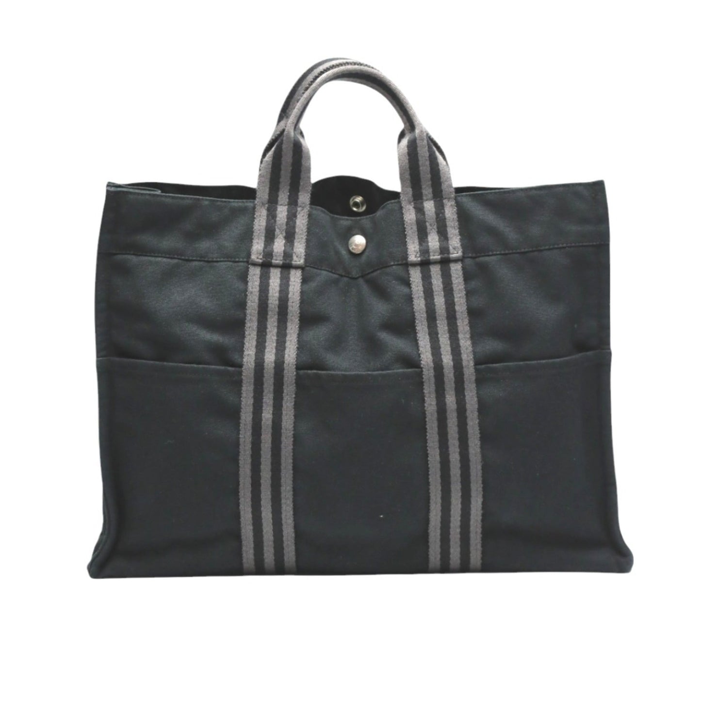 Hermes Black Cotton Tote Bag ( )